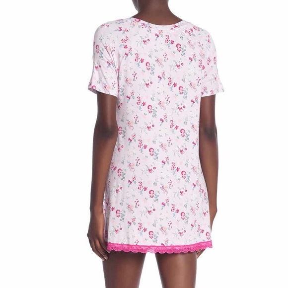 Flowered nightshirt with lace NWT S or L - Picture 2 of 4